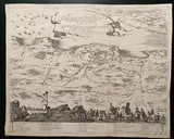Stefano della Bella, Disegno dell'attacco del forte posto di Longone..., Etching