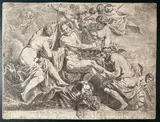 Daniel van den Dyck, The Deification of Aeneas by Nymphs and Cupids, Etching