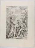 Salvator Rosa, Apollo and the Cumaean Sibyl, Etching