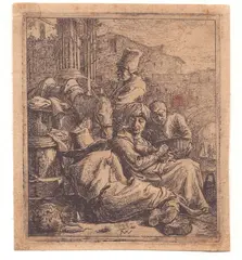 Thomas Wijck, The Seamstress, Etching