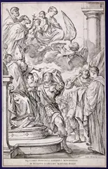 Giuseppe Maria Mitelli, The Investiture of Saint William, after Guercino, Etching