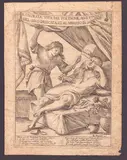 Giuseppe Maria Mitelli, L'onorata vita del poltrone, agli studiosi del ozio dedicata..., 1683, Etching