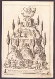 Giuseppe Maria Mitelli, Macchina Trionfale della Venerabile Confraternità di S. Carlo di Reggio per la Coronazione di N. Signora della Ghiara, Solennizzata li 13 Maggio 1674, Etching
