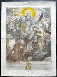 Francesco Curti, The Apparition of Christ with the Cross to St. Ignatius of Loyola, Etching
