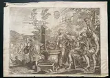 Francesco Maria Francia, Moses Defends the Daughters of Jethro, Etching and engraving