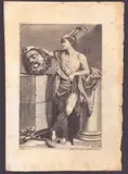 Giacomo Piccini, David with the Head of Goliath, AFTER Guido Reni, Etching
