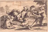 Albrecht Schmidt, Luporum venationes (Fox hunting), Engraving