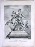 Louis Desplaces, Marcus Curtius, after Gian Lorenzo Bernini, Aquaforte