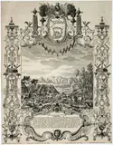 Johann August Corvinus, The Conquest of Tortona, after Paul Decker, Etching and engraving