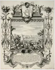 Johann August Corvinus, The Conquest of Pizzighettone, after Paul Decker, Etching and engraving
