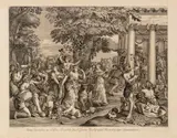 Hamlet Winstanley, A bacchanal, after Pietro da Cortona, 1728, Etching