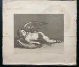 Theodore Verkruys, Sleeping Cupid, after Caravaggio, Etching