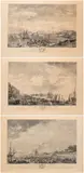Charles-Nicolas Cochin, The entrance to the port of Marseille | Le port de Rochefort | Vue de la Ville et du Port de Bordeaux | Le Port de Cette en Languedoc, Lot of four large engravings from the series of six Les Ports de mer de la France