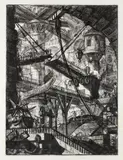 Carceri, plate VII: A vast interior with a drawbridge by Giovanni Battista Piranesi, Etching, offered Nov 2025