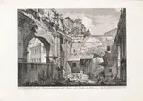 Veduta interna dell'Atrio del Portico di Ottavia by Giovanni Battista Piranesi, 1823, Etching, offered Nov 2025