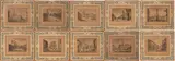 Pio Panfili, Ten Views of Bologna, Lot of ten engravings with views of churches and squares in Bologna. Etching