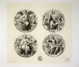 Pasquale Proja, Theology, Philosophy, Poetry and Jurisprudence, by Raphael, Etching on chine-collé