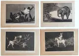 Otras leyes por el pueblo | Lluvia de toros | ¡Qué guerrero! | Una reina del circo by Francisco Goya, Lot of, offered Nov 2025