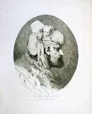 Robert Blyth, An Aga of the Janizaries, after John Hamilton Mortimer, 1779, Etching