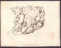 Bartolomeo Pinelli, Divine Comedy, 1825, Lot of three engravings from the "Divine Comedy" collection. Etching