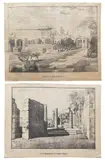 Wilhelm Jacob Hüber, L'Intérieur de la maison Panza | Ruine du Temple de Iupiter, 1819, Lithograph