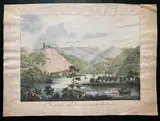 Marianne Colston, The Lake of Luco, Village of Pic di Luco and Castel of Labro Nr Terni May 11, 1820, Lithograph