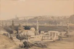 Louis Haghe, Cairo, from the Gate of the Citizenib, Looking Towards the Desert of the Suez, after David Roberts, Hand-retouched lithograph