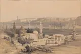 Louis Haghe, Cairo, from the Gate of the Citizenib, Looking Towards the Desert of the Suez, after David Roberts, Hand-retouched lithograph