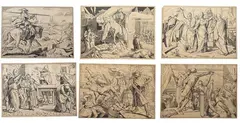 Alfred Rethel, Auch ein Todtentanz (This too is a dance of death), 1848, Complete series of six engravings after drawings by Alfred Rethel