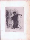 Alberto Pasini, Abbrutimento (Ricordo di Constantinopoli), Etching on chine-collé