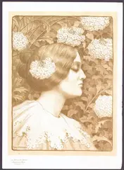 Paul Berthon, Woman in profile, FROM "Les Maitres de L'Affiche", Lithograph