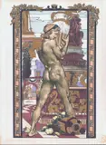 Maurice Desvallières, Amphore Holder, Color lithograph