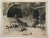 Mosè Bianchi, Un miracle., 1874, Etching