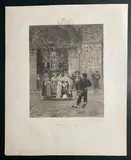 Celestino Turletti, Palm Sunday, after Filippo Michetti, Etching and aquatint