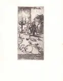 Luigi Conconi, Menu, Etching retouched with white lead