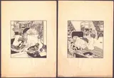 Jeux d'Amour de la jeunesse by Franz von Bayros, Lot of two etchings. Heliogravure, offered Nov 2025