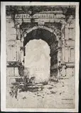 Luigi Kasimir, Arch of Titus, Rome, 1923, Etching