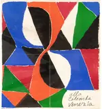 Sonia Delaunay, Menu, Alla Colomba Restaurant, Venice, 1968, Color lithograph