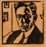 Alessandro Pandolfi, Self-portrait, Woodcut