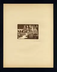 Pinzolo | Garden by Giorgio Wenter Marini, Lot of two prints. Woodcut, offered Nov 2025
