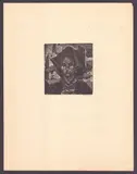 Remo Branca, Sardinian woman, Woodcut