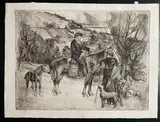 Stanislao Dessy, News from home, 1956, Soft-ground etching