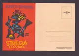 Fortunato Depero, Alberti Benevento. Strega liquore, Futurist postcard. Zincograph