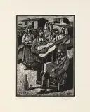 Iginio Zara, Sardinian musicians, Woodcut