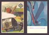 (guglielmo Sansoni) Tato, 7th Automotive Center | 113th Reconnaissance Aircraft Squadron, Lot of two futurist postcards: