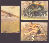 Pio Pullini, Postcards, Lot of three Futurist postcards. Lithograph