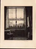 Herald Sallberg, From the studio on Heleneborgsgatan, Etching