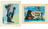 Giuseppe Santomaso, Il muro del pescatore, 1954, Lithograph