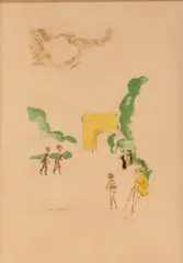 Kees van Dongen, Arc de Triomphe, 1949, Color lithograph
