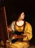 Giovanni Francesco Barbieri il Guercino, Allegory of Painting, The painting is strictly derived from the work by Giovanni Francesco Barbieri